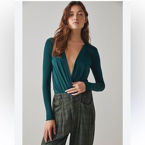 Free People And Wrote Grain Turnt Bodysuit